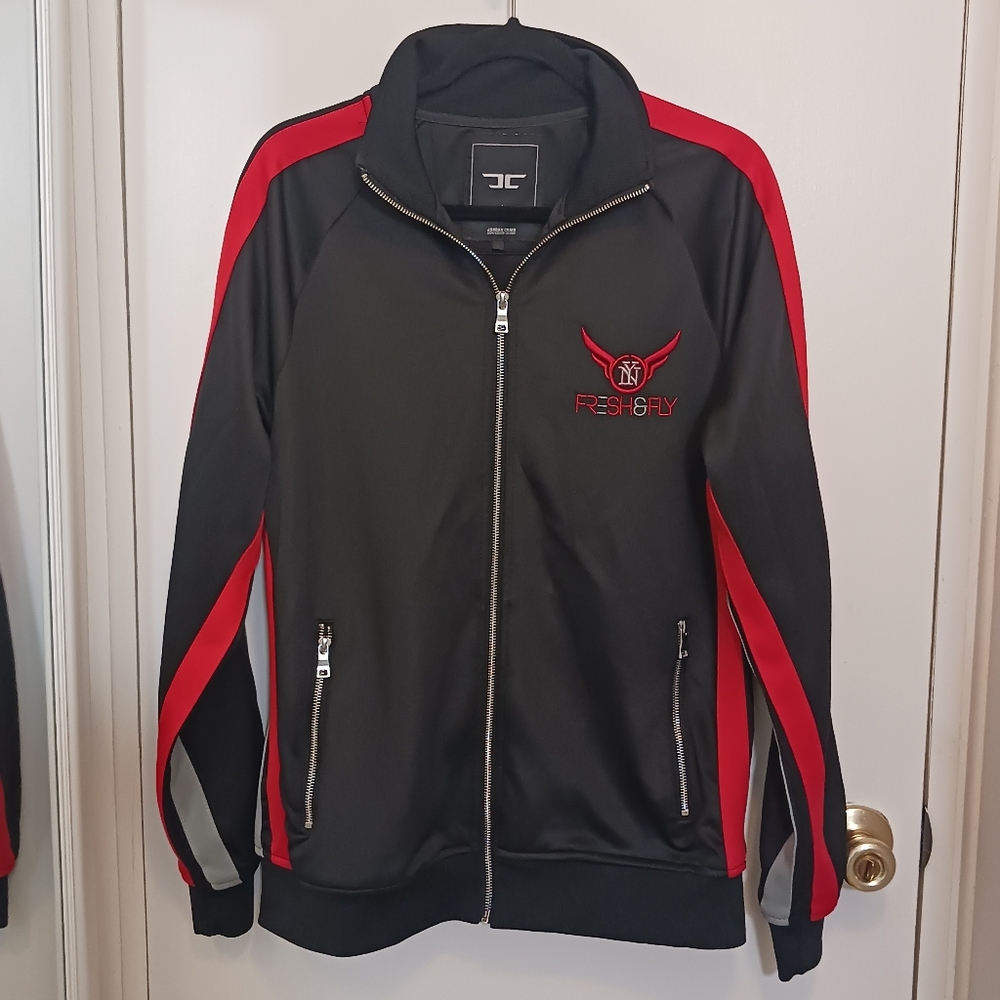 JORDAN CRAIG NY Fresh & Fly Mens 2 Pc Jogging Jacket L Pants XL Streetwear EUC